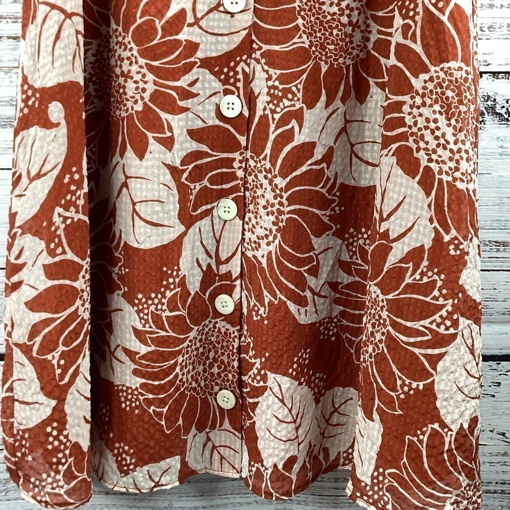 MADEWELL SIZE 2 MINI DRESS SILK TIE FRONT FALL SUNFLOWER‎ GUC - Picture 9 of 15